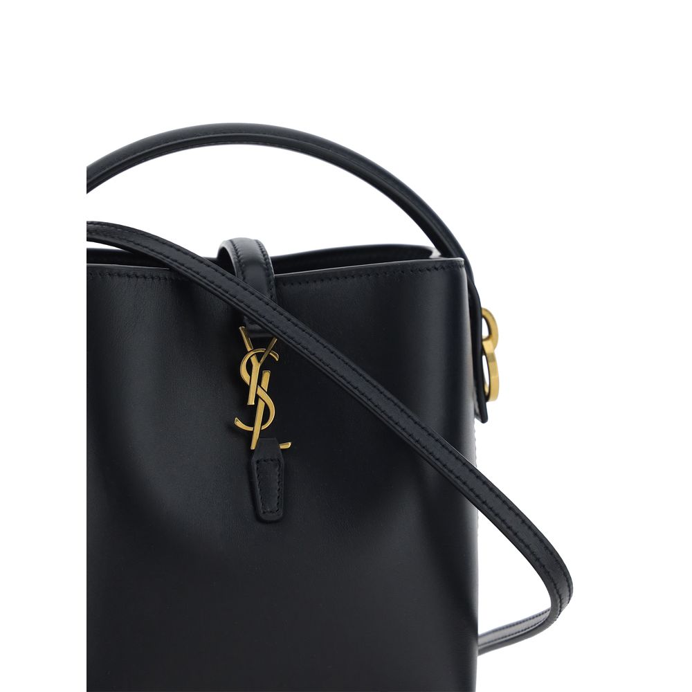 Saint Laurent Black Calf Leather Bos Taurus Shoulder Bag - Image 5