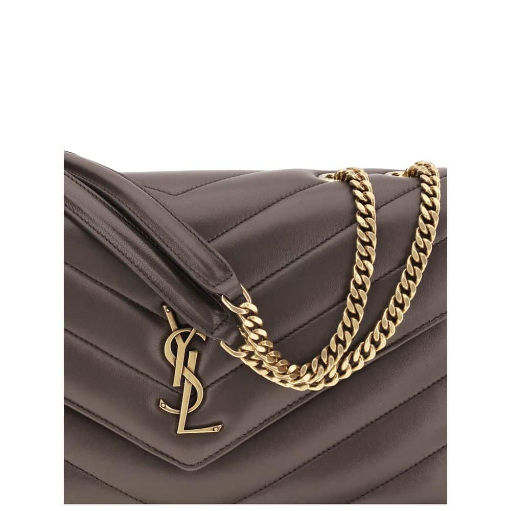 Saint Laurent Gray Lamb Ovis Aries Shoulder Bag - Image 5