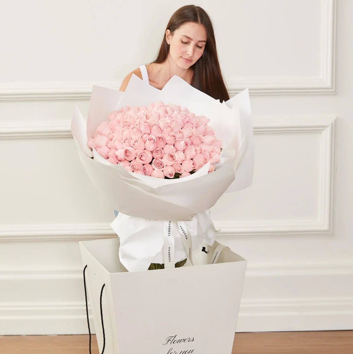 FLOWERS FOR YOU BOX COM 200 ROSAS COR DE ROSA - Image 2