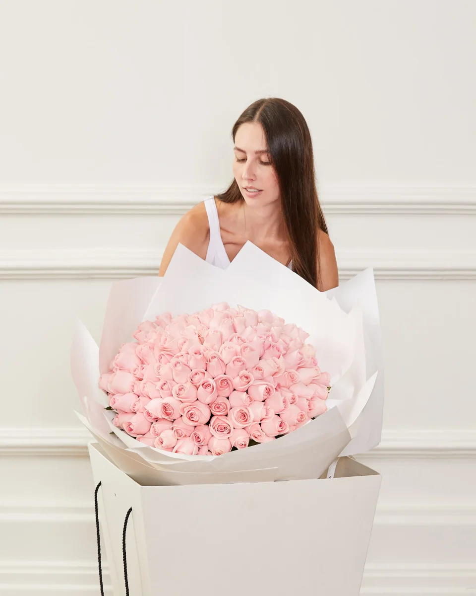 FLOWERS FOR YOU BOX COM 200 ROSAS COR DE ROSA - Image 5