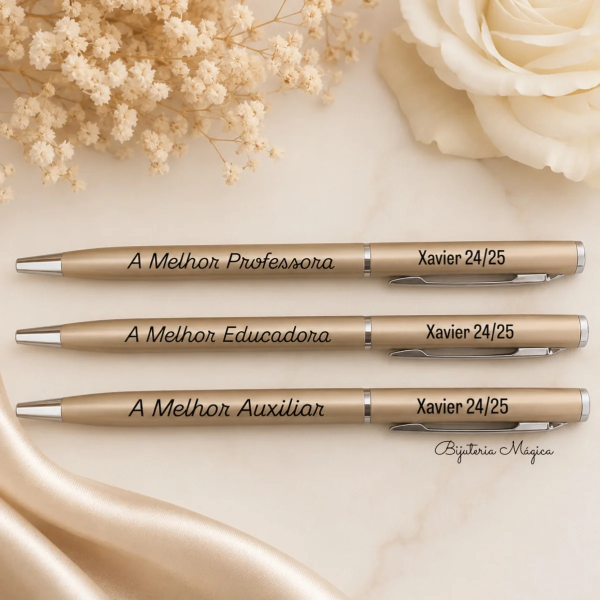 Caneta Dourada Personalizada com Nome