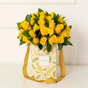 DANDELION BOX COM ROSAS AMARELAS